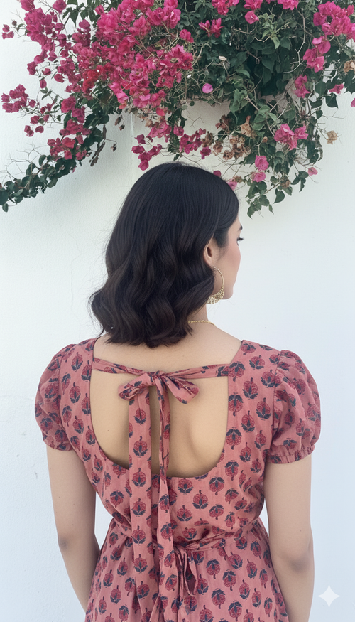 Tara - Long Kurti with Puff Sleeves- Drop 1