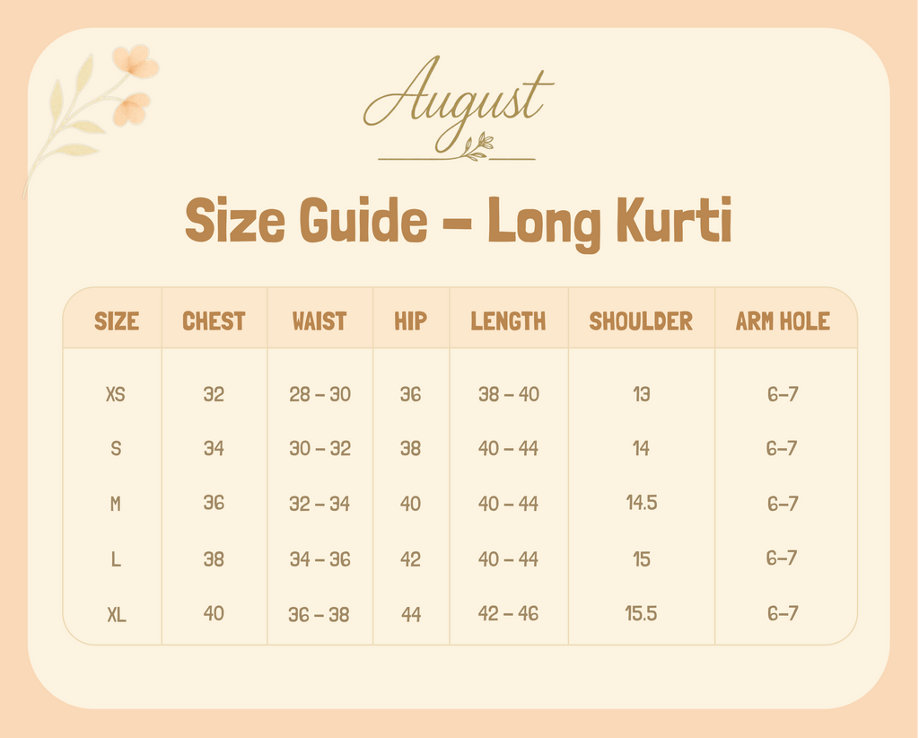 Tara - Long Kurti with Puff Sleeves- Drop 1